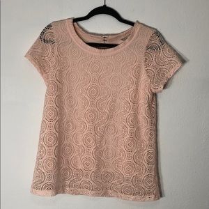 Banana Republic Pink Lace Top